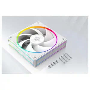 ID-Cooling AF-127-ARGB-W TRIO 120mm Case Fan, Fluid Dynamic Bearing, Daisy Chain Connector, Up to 78CFM, White