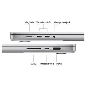 Apple MacBook Pro, Apple M5 Pro 18-Core Chip, 48GB Unified RAM 1TB SSD, 16" 3456 x 2234 Liquid Retina XDR, 20-Core GPU, Thunderbolt 5, Silver MGE64