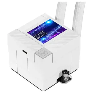 Thermalright Core Matrix 360 Vision ARGB 360mm AIO Liquid CPU Cooler, 2-Inch 320x240 LCD Display, White
