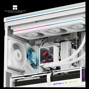 Thermalright Peerless Vision 360 UB ARGB CPU Liquid Cooler, 3.95" 480x480 LCD Square Screen, Wireless Splicing Fans, 360mm Aluminum Radiator, White