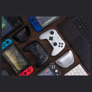 8BitDo Ultimate 2 Bluetooth Controller for Switch, Switch 2 and Windows PC, Switch Pro Controller with TMR Joysticks, Switchable Hall Effect and Tactile Triggers, Vibration and Motion Control, Black