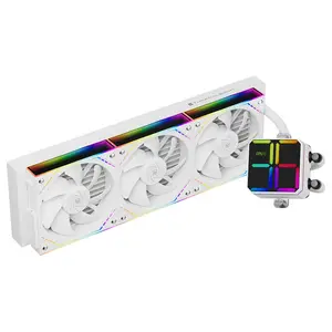 Thermalright Magic QUBE 360 ARGB Liquid CPU Cooler, 360mm Radiator 397x120x52mm, 2000RPM PWM Fans, ARGB Digital Screen, Wireless Splice 3 Fan, White