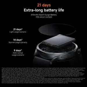 XIAOMI Watch S5 46mm Smartwatch, 1.48" AMOLED 2500 Nits, Up to 21 Days Battery, 150 Plus Sports Modes, Dual-Band GPS, NFC, Heart Rate and Sleep Monitoring, Xiaomi HyperOS, Black