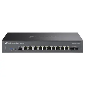 TP-Link Omada ER7412-M2 Multi-Gigabit VPN Router, Quad-Core, 2x 2.5G RJ45 WAN/LAN Ports, 10x Gigabit WAN/LAN Ports, 1x USB 3.0 Port