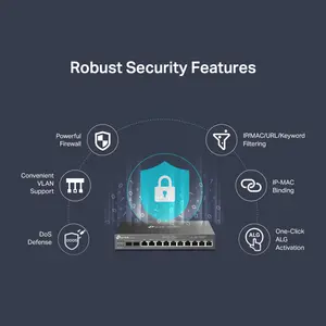 TP-Link ER7212PC Omada 3-in-1 Gigabit VPN Router, Up to 4 WAN, 8 PoE+ LAN Ports 110W, Fanless