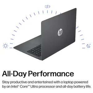 HP OmniBook 3 16-BU0305DX 16" 2K IPS Touchscreen Laptop, Intel Core Ultra 5 225U, 8GB DDR5 RAM, 512GB PCIe Gen4 NVMe M.2 SSD, Intel Graphics, Windows 11 Home, Mica Silver