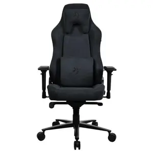 Arozzi Vernazza Supersoft Office and Gaming Chair, Supersoft Upholstery With Unique Velvety Texture, Fluid-Repellant and Breathable, Memory Foam Lumbar Support, 4D Armrest, Pure Black