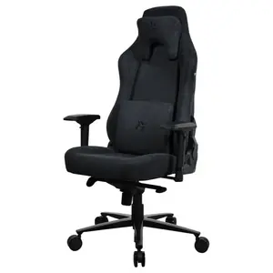 Arozzi Vernazza Supersoft Office and Gaming Chair, Supersoft Upholstery With Unique Velvety Texture, Fluid-Repellant and Breathable, Memory Foam Lumbar Support, 4D Armrest, Pure Black