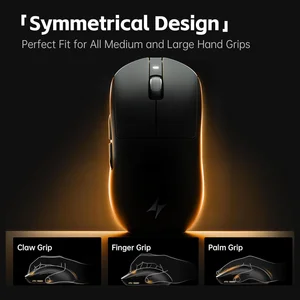 ATK Dragonfly A9 Pro Max Wireless Gaming Mouse, PAW3395 Ultra Sensor, Up to 42,000 DPI, 57g Lightweight, 200Hr Battery, 8K Polling, Tri-Mode, 5 Programmable Buttons, Black
