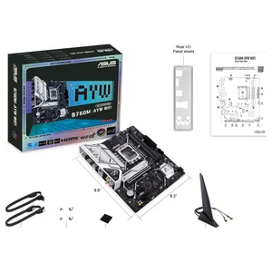 ASUS B760M-AYW WIFI Motherboard, Intel B760 LGA1700 mATX, DDR5, PCIe4.0 With 2x PCIe4.0 M.2, WiFi 6 and Realtek 2.5Gb Ethernet