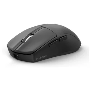 E-YOOSO X-44 Lightweight Gaming Mouse, Tri-Mode Wired USB-C 2.4GHz Bluetooth, 49G, 1K Polling, 26K DPI PAW3395 Sensor, 5 Programmable Buttons, Black
