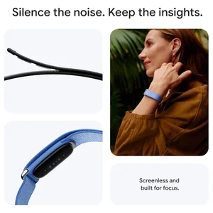 Google Fitbit Air Screenless Activity Tracker, Fitness Heart Rate and Sleep Tracking, Personalized AI-Powered Coaching, Up to 7 Days Battery Life, Works With iOS and Android, Lavender