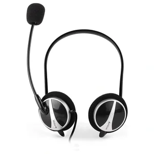 A4Tech HU-5P Neckband Headset, 40mm Driver, Inline Controls With Mic Mute, Rotatable Omnidirectional Noise-Cancelling Microphone