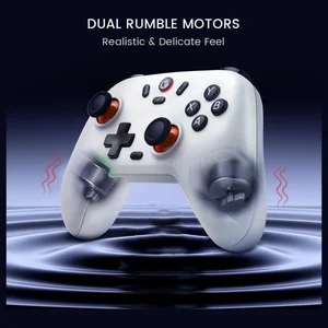 GameSir Nova Lite Wireless Controller, Hall Effect Sticks and Triggers, Bluetooth and 2.4G Dongle and USB-C, 20Hz Turbo, Rumble Vibration, For PC Android iOS Switch Steam Deck, White