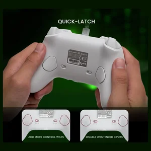 GameSir G7 SE Wired Controller, Hall Effect Joysticks and Hall Triggers, 2 Custom Backbuttons, 3.5mm Audio Jack, for Xbox Series X|S Xbox One and Windows 10/11, White