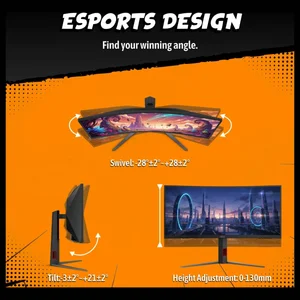 AOC CU34G4H 34 Inch Curved Gaming Monitor, 3440x1440 UWQHD VA 200Hz, 0.3ms MPRT, Adaptive-Sync and HDR Ready, DP1.4 and HDMI2.0