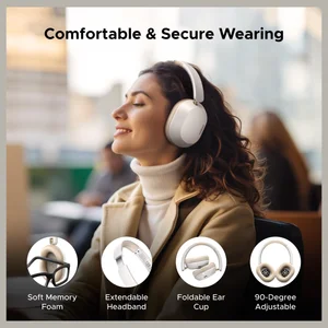 UGREEN HiTune MAX 5C Bluetooth Headphones, LDAC Audio Decoding, Adaptive Noise Cancellation, 45hrs Battery Life, White