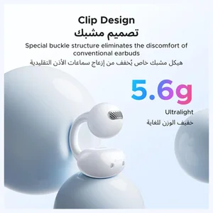 UGREEN ClipBuds Magic Open-Ear Wireless Earbuds, Smart Touchscreen With Custom Wallpaper, Bluetooth 5.4, 30H Playtime, 12mm Bio-Diaphragm Stereo Sound, IPX5 Waterproof, 55136 WS208