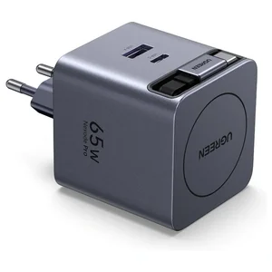 UGREEN Nexode Pro 65W GaN Fast Charger With Retractable USB-C Cable, USB-C and USB-A Ports, 65825 X615