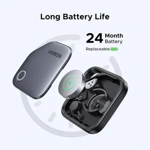UGREEN Smart Finder FineTrack Tracker Tag for Apple Find My, 2-Year Replaceable CR2032 Battery, 80dB Alarm Volume, Bluetooth Finder for Keys Tags for Wallet and Luggage, Model 45297 CM816