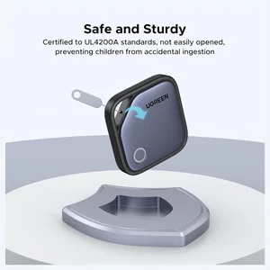 UGREEN Smart Finder FineTrack Tracker Tag for Apple Find My, 2-Year Replaceable CR2032 Battery, 80dB Alarm Volume, Bluetooth Finder for Keys Tags for Wallet and Luggage, Model 45297 CM816