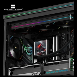 Thermalright Peerless Vision 360 UB ARGB 360mm CPU Liquid Cooler, 3.95" LCD 480x480 Square Screen, Wireless Splicing Fans, Black