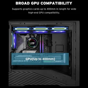 Lian Li Vector V150 INF Micro ATX PC Case, 3x ARGB PWM Fans 2x140mm and 1x120mm, Infinity Mirror Front Panel, Tempered Glass Front and Side, Supports Backconnect M-ATX and 360mm Radiator, Black, G99.V150INFX.00