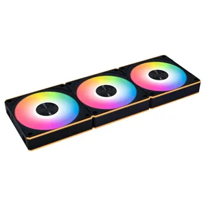 Lian Li UNI Fan CL120 ARGB 120mm PWM Fans Triple Pack Reverse Blade, 2.4GHz Wireless Signal, Daisy-Chain, Controller Included and Required, Black G99.12RCL1W3B.00