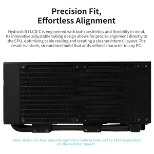 Lian Li Hydroshift II 360 LCD Liquid CPU Cooler, 2.1" IPS LCD 480x480, 3 Control Modes, Side-Mount Water Tubes, White, G89.GHS2LCD36W.00