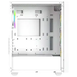 ID-Cooling Ware 310 ARGB White ATX Mid-Tower PC Case, High-Airflow Mesh Front, Tempered Glass Side Panel, 4x120mm ARGB Fans, Up to 360mm Radiator Support, USB Type-C, White