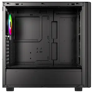 ID-Cooling Ware 510 ARGB ATX Mid-Tower PC Case, Tempered Glass, High-Airflow Mesh Front, 4x120mm ARGB Fans, Up to 360mm Radiator Support, USB Type-C, Black