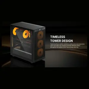 ID-Cooling Ware 510 ARGB ATX Mid-Tower PC Case, Tempered Glass, High-Airflow Mesh Front, 4x120mm ARGB Fans, Up to 360mm Radiator Support, USB Type-C, Black