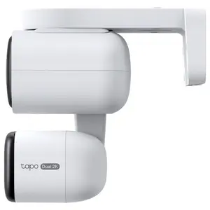 TP-Link Tapo C246D Indoor and Outdoor Dual Lens Pan and Tilt Security Camera, 2K 3MP Dual Lens, 125 Degree FOV Wide-Angle and 6mm Telephoto, IP65 Weatherproof, Smart Night Vision, 2-Way Audio