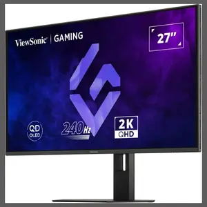 ViewSonic XG2738-2K-OLED 27" QHD QD-OLED 240Hz Gaming Monitor, 0.03ms GTG, HDR10, FreeSync Premium and G-Sync Compatible