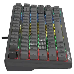 Bloody MS76 Hall Effect Magnetic Gaming Keyboard, Rapid Trigger, True Analog Input, Adjustable Actuation 0.1mm-3.5mm, 82 Key RGB, Wired, Iron Grey