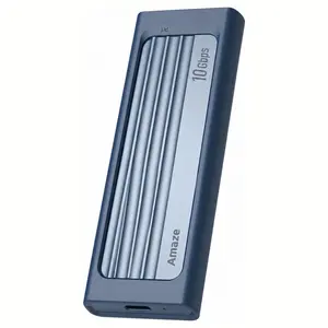 Amaze A223 Shock Proof Series NVMe M.2 SSD Enclosure Case, 10Gbps, Type-C 3.2 Input, USB-A 3.0 and Type-C Output, Aluminum Alloy