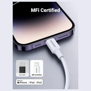 UGREEN USB-C to Lightning Cable, 6FT MFi Certified, PD Fast Charging, 480Mbps Data Transfer, 60W, 60749