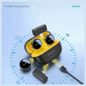 Amaze Audix Core Noise Cancellation Wireless Microphone, Dual Microphone 2-in-1 System, 2.4GHz Wireless Up to 40 Meters, 360 Degree Omnidirectional, Ultra-Low Latency <=20ms, Model A692