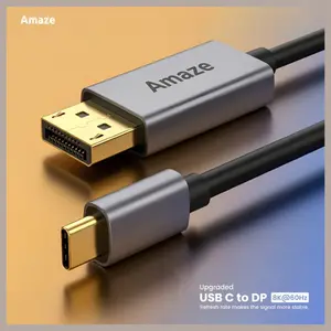 AMAZE A146 USB Type-C to DisplayPort 1.4 Cable, Up to 8K 60Hz, 32.4Gbps HBR3, DSC 1.2, HDCP 2.2, Aluminum Alloy