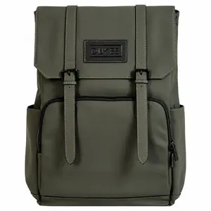 DUKES CITYLINE Backpack, Premium PU Exterior and Polyester Lining, Dedicated Computer Interlayer, Fully Waterproof, 32x12x44cm, Prefect Green