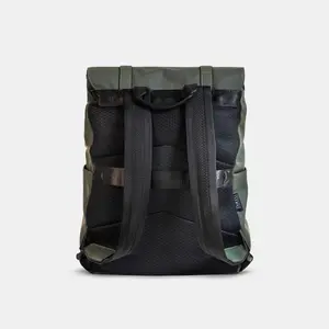 DUKES CITYLINE Backpack, Premium PU Exterior and Polyester Lining, Dedicated Computer Interlayer, Fully Waterproof, 32x12x44cm, Prefect Green