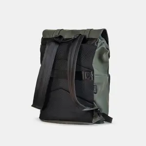 DUKES CITYLINE Backpack, Premium PU Exterior and Polyester Lining, Dedicated Computer Interlayer, Fully Waterproof, 32x12x44cm, Prefect Green