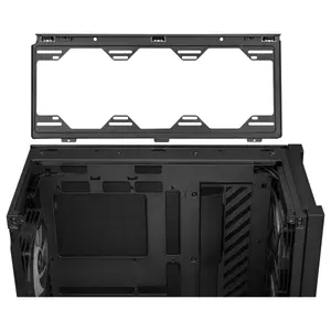 Asus TUF Gaming GT302 ARGB Mid-Tower ATX Case, 4x 140x28mm ARGB Fans, Square-Type Mesh Front Panel, Interchangeable Side Panels, Detachable Top Panel, Hidden-Connector Motherboard Support, Black