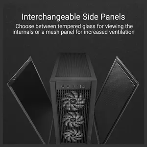 ASUS TUF Gaming GT302 ARGB White Edition ATX Mid-Tower Case, Four 140x28mm ARGB Fans, Interchangeable Panel, Detachable Top Panel, BTF Motherboard Support