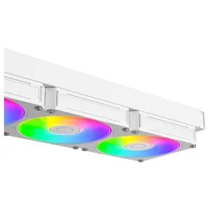 ID-COOLING SL360 V2 360mm ARGB AIO Liquid CPU Cooler, 2.1-Inch 480x480 60Hz LCD, Up To 350W TDP, 3x120mm PWM ARGB Fans, Intel LGA1954/1851/1700/1200/115X, AMD AM5/AM4, White, SL360 V2-WH