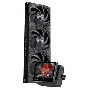 Thermalright Stream Vision 360 CPU Liquid Cooler, 3.5-Inch 640x480 Screen, 6400RPM Pump, 403mm Aluminum Radiator, Black