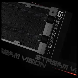 Thermalright Stream Vision 360 CPU Liquid Cooler, 3.5-Inch 640x480 Screen, 6400RPM Pump, 403mm Aluminum Radiator, Black