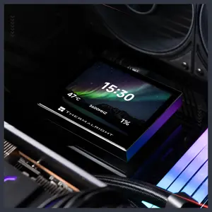 Thermalright Stream Vision 360 CPU Liquid Cooler, 3.5-Inch 640x480 Screen, 6400RPM Pump, 403mm Aluminum Radiator, Black