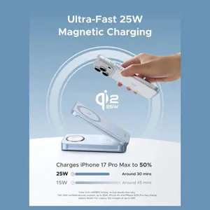 UGREEN 25W Qi2 MagFlow 3-in-1 Magnetic Wireless Charger, 25W Qi2 Fast Charging, Foldable Stand, USB-C Input, W757 65901