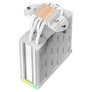 DeepCool AK400 Digital CPU Air Cooler, 120mm Fan 1850RPM, 68.99CFM, 4-Pin PWM, Addressable RGB LED, Intel LGA1851 and AMD AM5 Support, White R-AK400-WHADMN-G